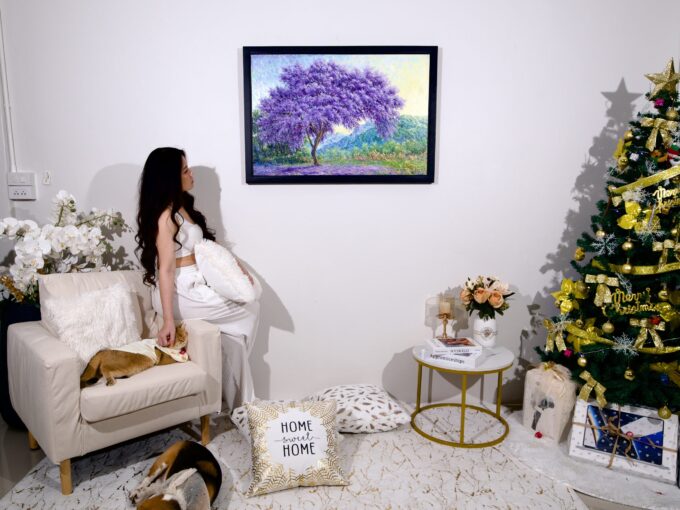 ต้นไม้สีม่วง – 90 x 60 ซม Art Gallery 2